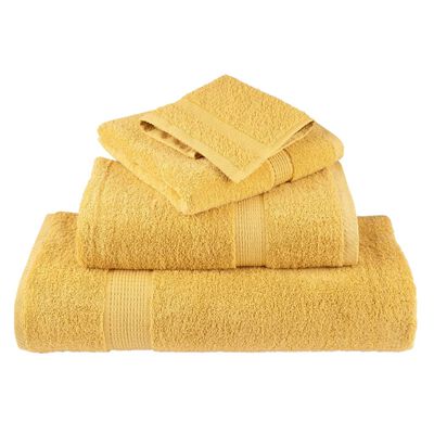 vidaXL Premium Guest Towels SOLUND 2pcs Gold 30x50cm 600gsm