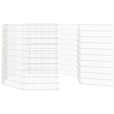 vidaXL Free Range Animal Enclosure 8-Panel 54x100 cm Galvanised Iron