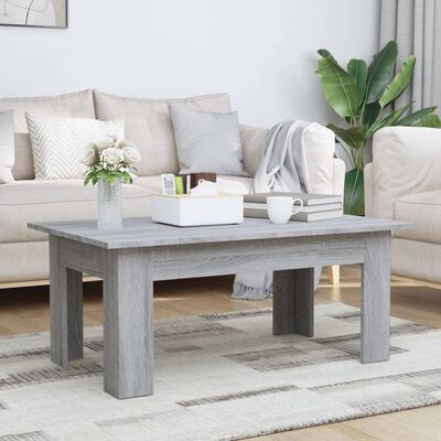 vidaXL Coffee Table Grey Sonoma 100x60x42 cm Engineered Wood