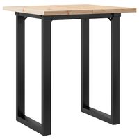 vidaXL Dining Table O-Frame 70x70x75.5 cm Solid Wood Pine and Cast Iron