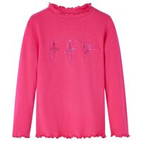 Kids' T-shirt with Long Sleeves Bright Pink 92