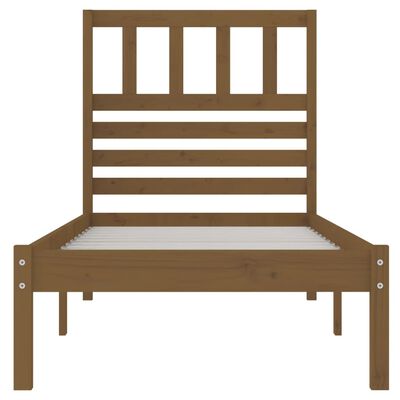 vidaXL Bed Frame without Mattress Honey Brown Solid Wood Pine 100x200 cm