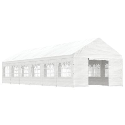 vidaXL Gazebo with Roof White 13.38x4.08x3.22 m Polyethylene