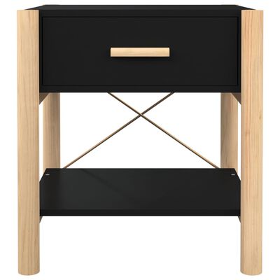 vidaXL Bedside Tables 2pcs Black 42x38x45 cm Engineered Wood