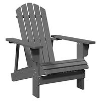 vidaXL Adirondack Chair Grey 69x85x90.5 cm Solid Wood Fir