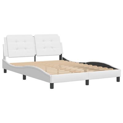 vidaXL Bed Frame without Mattress White 140x200 cm Faux Leather