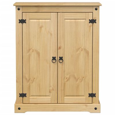 vidaXL Shoe Cabinet Corona 86x38.5x108 cm Solid Wood Pine