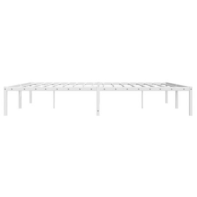 vidaXL Metal Bed Frame White 180x200 cm Super King Size