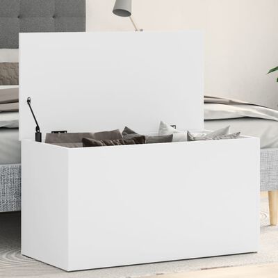 vidaXL Storage Chest White 84x42x46 cm Engineered Wood