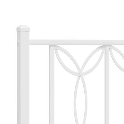 vidaXL Metal Headboard White 100 cm