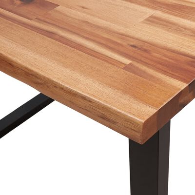 vidaXL Dining Table with Live Edge 110x70x75 cm Solid Wood Acacia