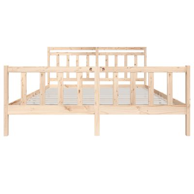 vidaXL Bed Frame without Mattress Super King Solid Wood