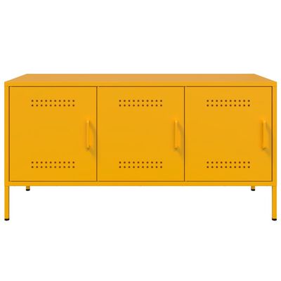 vidaXL TV Cabinet Mustard Yellow 100.5x39x50.5 cm Steel