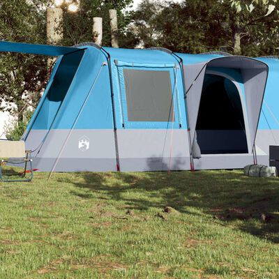 vidaXL Camping Tent Tunnel 4-Person Blue Waterproof