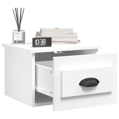 vidaXL Wall-mounted Bedside Cabinet White 41.5x36x28cm