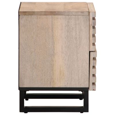 vidaXL Bedside Cabinets 2 pcs 40x33x46 cm Solid Wood Bleached Mango