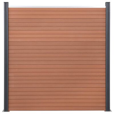 vidaXL Fence Panel Set Brown 699x186 cm WPC