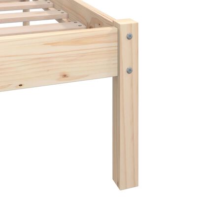 vidaXL Bed Frame without Mattress Solid Wood 100x200 cm