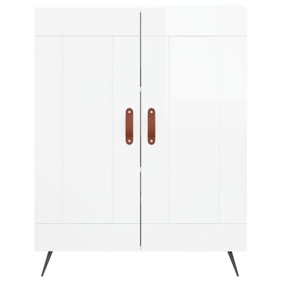 vidaXL Highboard High Gloss White 69.5x34x180 cm Engineered Wood