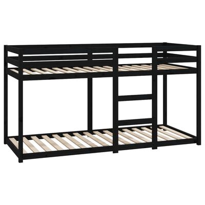 vidaXL Bunk Bed without Mattress Black 80x200 cm Solid Wood Pine