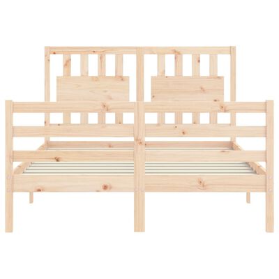 vidaXL Bed Frame without Mattress Small Double Solid Wood