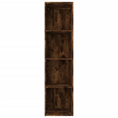 vidaXL Book Cabinet/TV Cabinet Smoked Oak 36x30x143 cm Engineered Wood