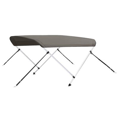 vidaXL 2-bow Bimini Top Grey 180x150x110 cm