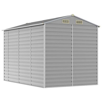 vidaXL Garden Shed Light Grey 191x300x198 cm Galvanised Steel