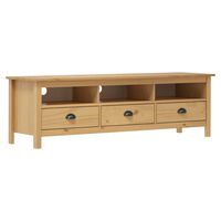 vidaXL TV Cabinet Hill Honey Brown 158x40x47 cm Solid Pine Wood