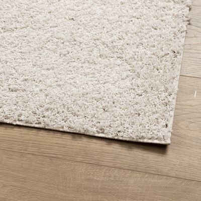 vidaXL Shaggy Rug PAMPLONA High Pile Modern Cream 200x200 cm