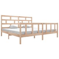 vidaXL Bed Frame without Mattress Solid Wood 200x200 cm (810102+814214)