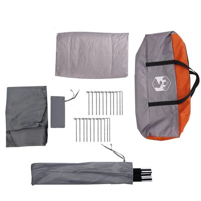 vidaXL Family Tent Tunnel 6-Person Grey Waterproof