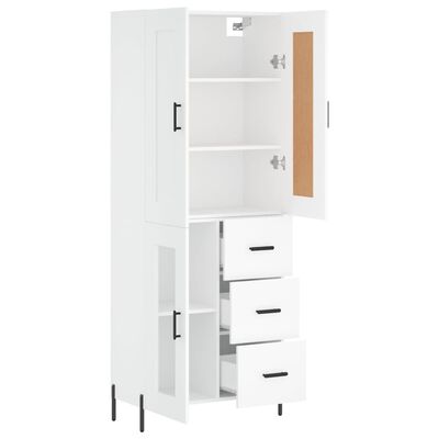 vidaXL Highboard White 69.5x34x180 cm Engineered Wood