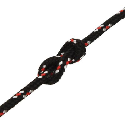 vidaXL Boat Rope Black 3 mm 25 m Polypropylene