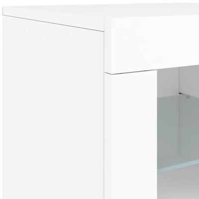 vidaXL Sideboard with LED Lights White 162x37x67 cm