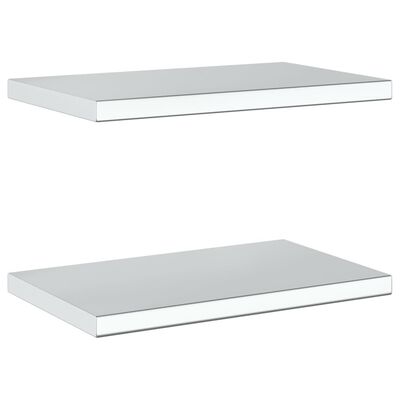 vidaXL Wall Shelves 2 pcs 50x30x3 cm Silver Stainless Steel