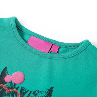 Kids' T-shirt with Long Sleeves Bright Green 92