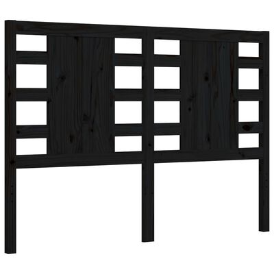 vidaXL Bed Frame without Mattress Black 140x190 cm Solid Wood Pine