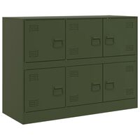 vidaXL Sideboard Olive Green 99x39x73 cm Steel