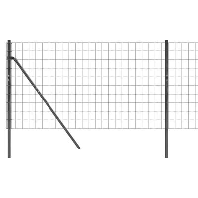 vidaXL Wire Mesh Fence Anthracite 1.1x25 m Galvanised Steel