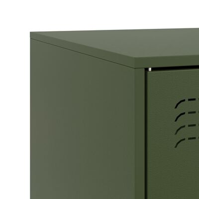 vidaXL TV Cabinet Olive Green 67x39x44 cm Steel