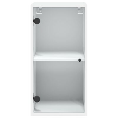 vidaXL Wall Cabinet with Glass Doors White 35x37x68.5 cm