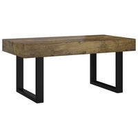 vidaXL Coffee Table Dark Brown and Black 90x45x40 cm MDF and Iron