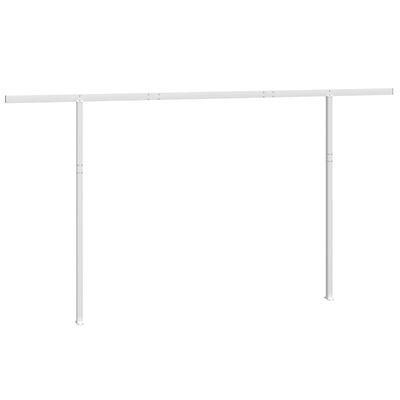 vidaXL Awning Post Set White 450x245 cm Iron