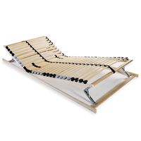 vidaXL Slatted Bed Base without Mattress with 28 Slats 7 Zones 70x200 cm