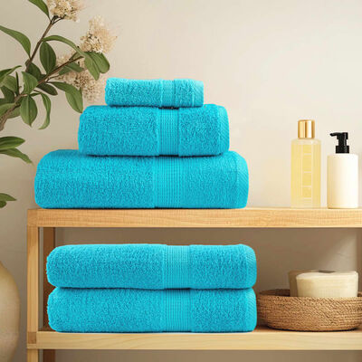 vidaXL 6 Piece Premium Towel Set SOLUND Turquoise 600 gsm