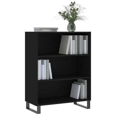 vidaxL Shelf Cabinet Black 69.5x32.5x90 cm Engineered Wood