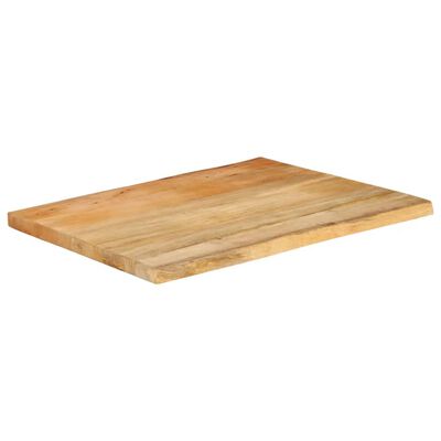 vidaXL Table Top 80x60x3.8 cm Live Edge Solid Wood Mango