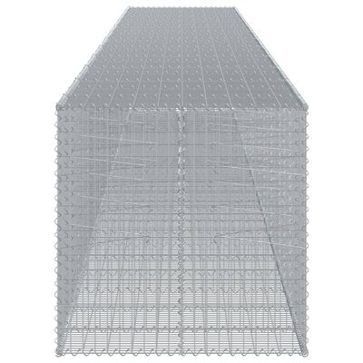 vidaXL Gabion Basket with Cover 1150x100x100 cm Galvanised Iron