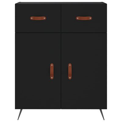 vidaXL Sideboard Black 69.5x34x90 cm Engineered Wood